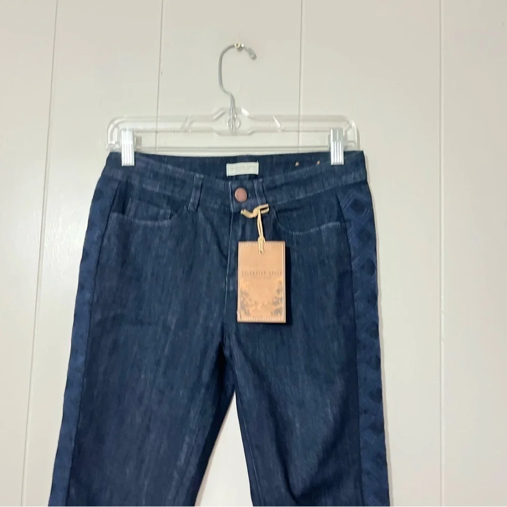 Coldwater Creek Jeans Women's Blue Denim Tuxedo Ankle Jeans Size 4P NWT - Picture 3 of 12